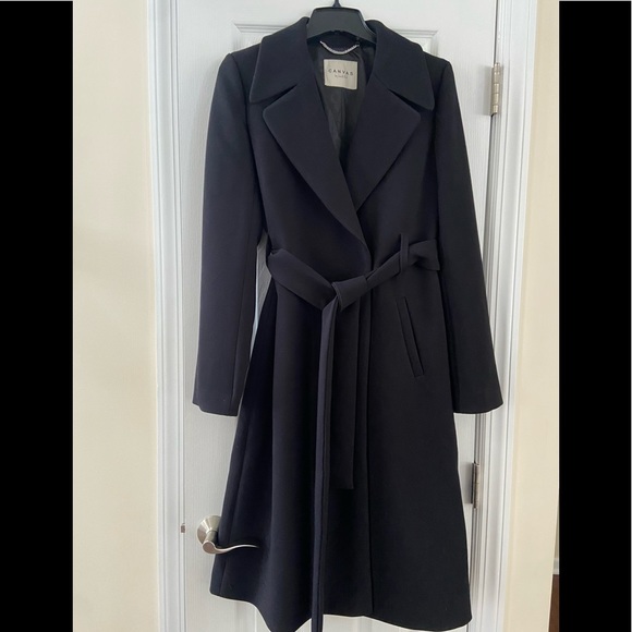 Lands' End Jackets & Blazers - Women's Canvas Lands' End Black Long Coat Size 4